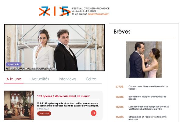 Page d'accueil du site forumopera.com